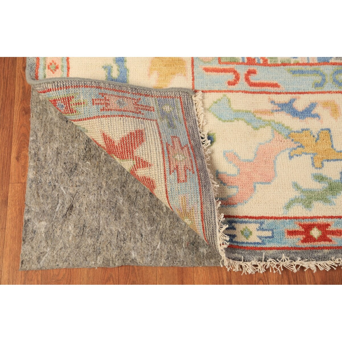 Oushak Indian Area Rug Handmade Transitional Grey Wool Carpet - 8'0"x 9'10"