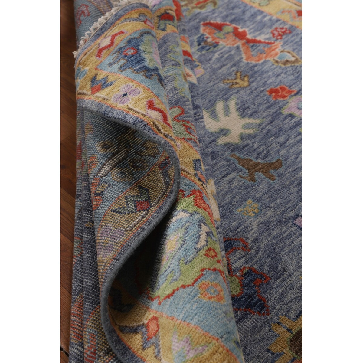 Oushak Indian Area Rug Handmade Wool Carpet - 8'2"x 10'2"