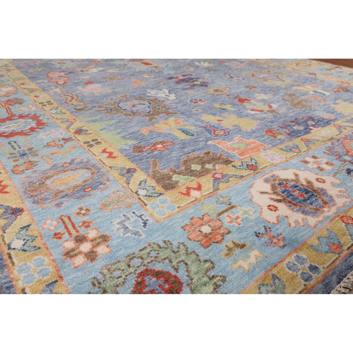 Oushak Indian Area Rug Handmade Wool Carpet - 8'2"x 10'2"