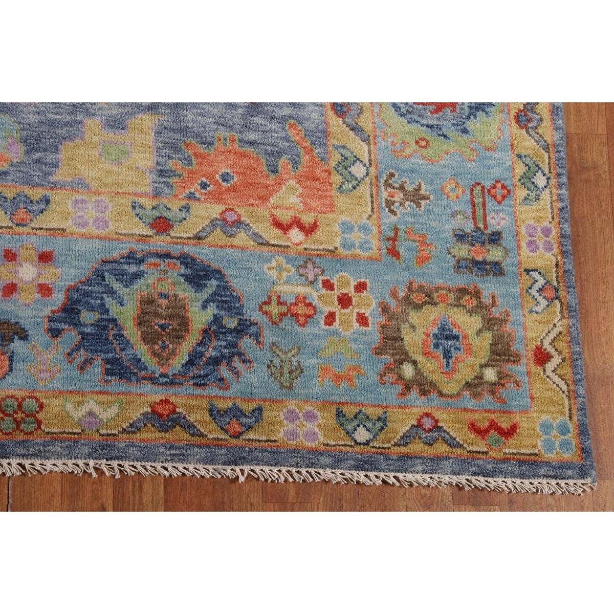 Oushak Indian Area Rug Handmade Wool Carpet - 8'2"x 10'2"