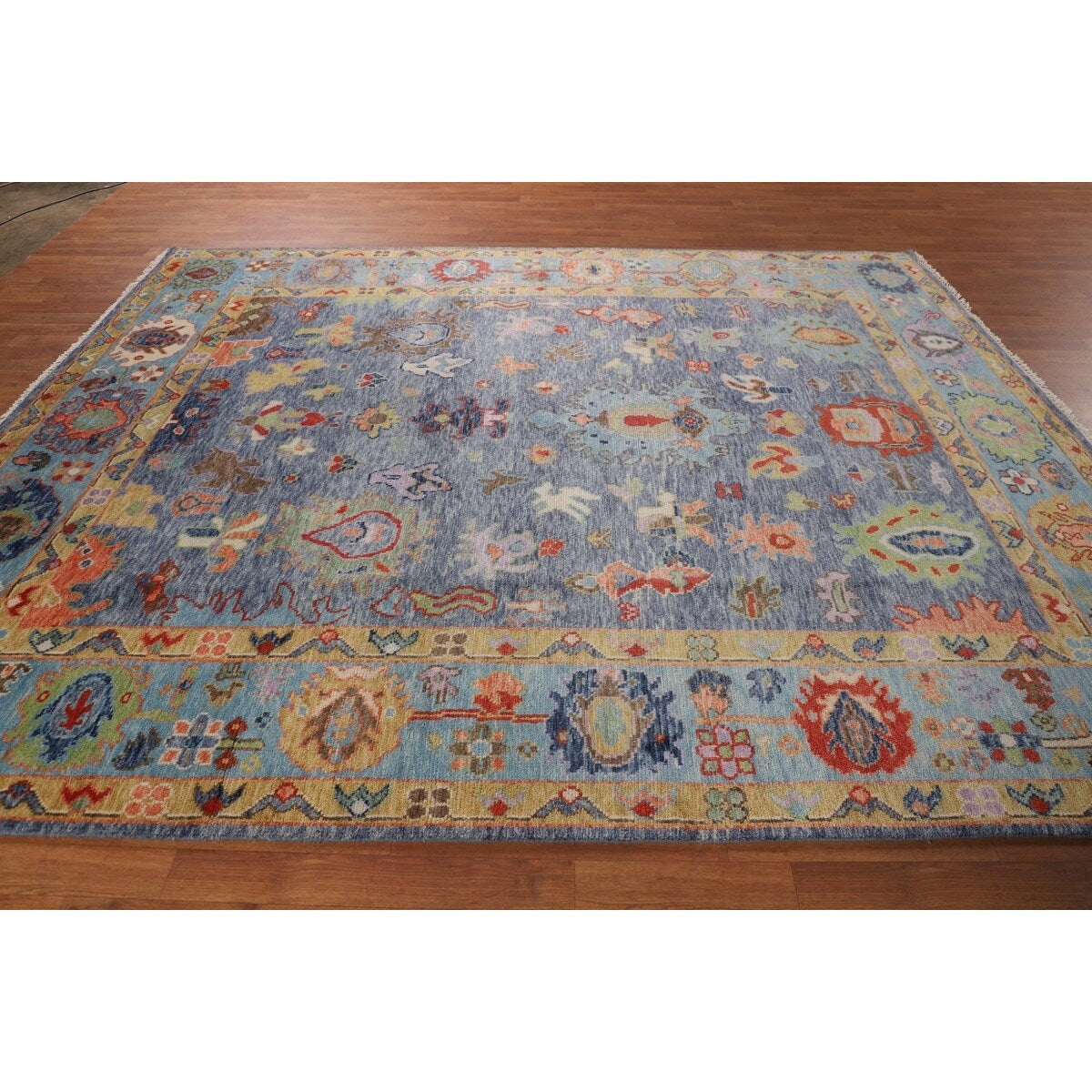 Oushak Indian Area Rug Handmade Wool Carpet - 8'2"x 10'2"