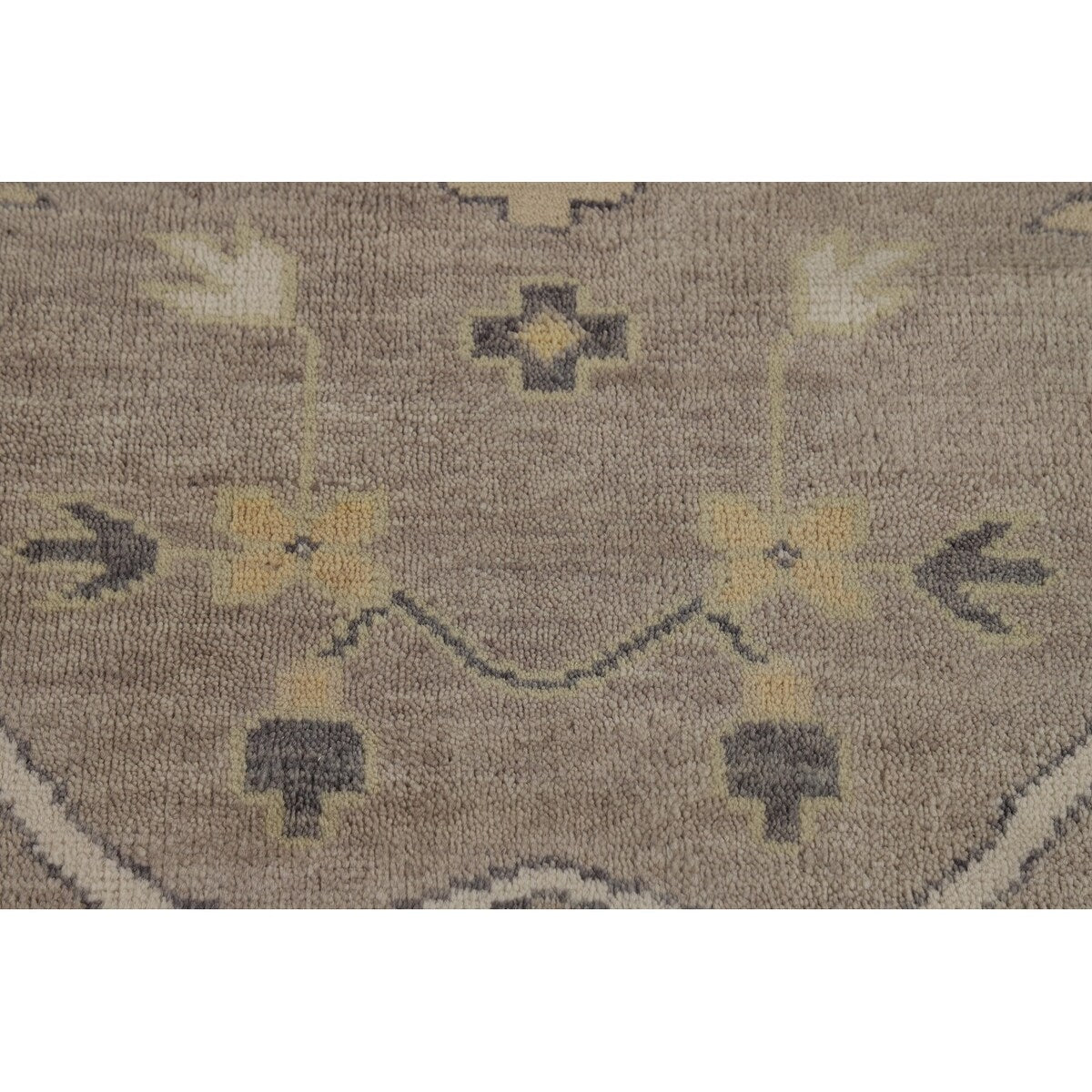 Oushak Indian Large Rug Hand-Knotted Wool Carpet - 10'0"x 13'8"