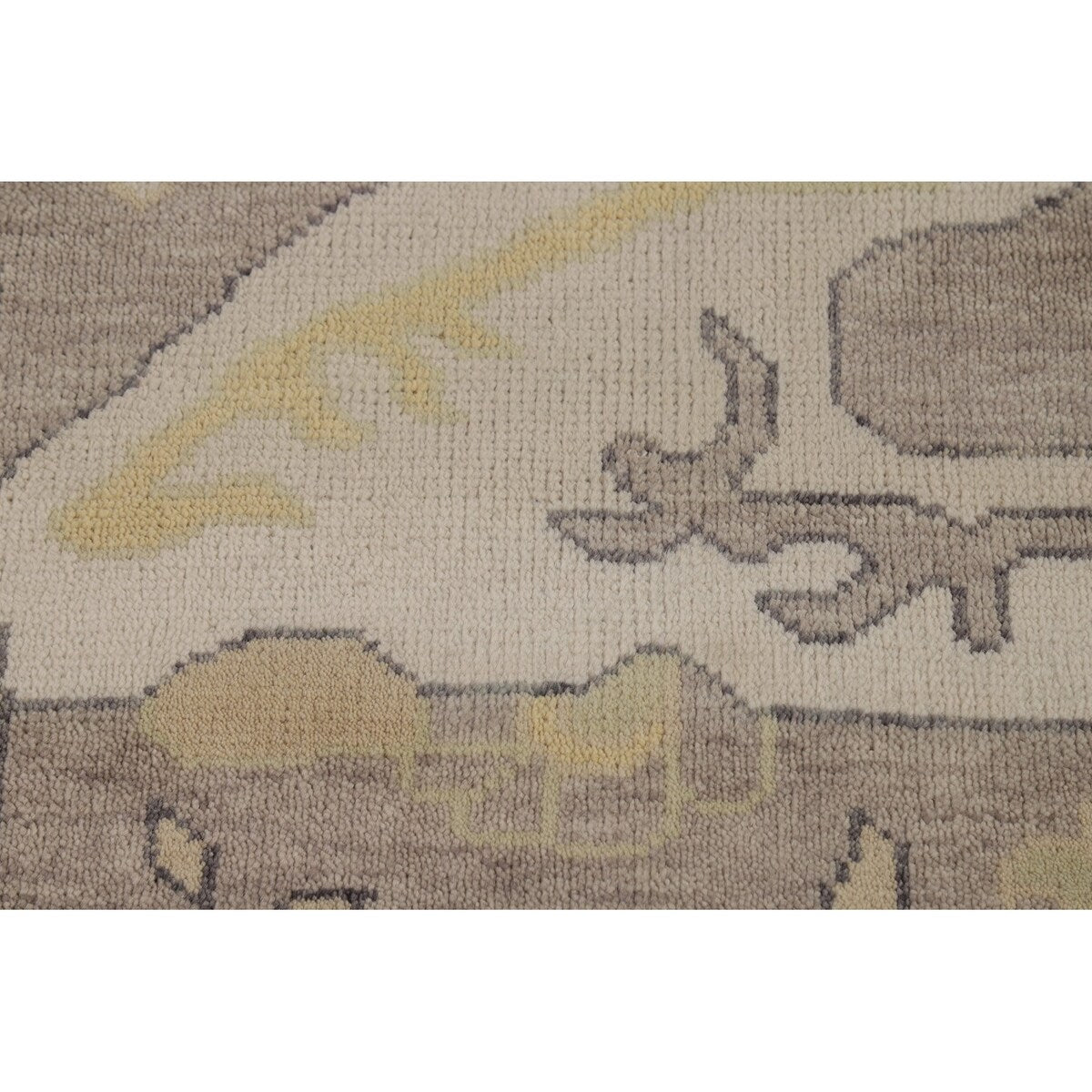 Oushak Indian Large Rug Hand-Knotted Wool Carpet - 10'0"x 13'8"
