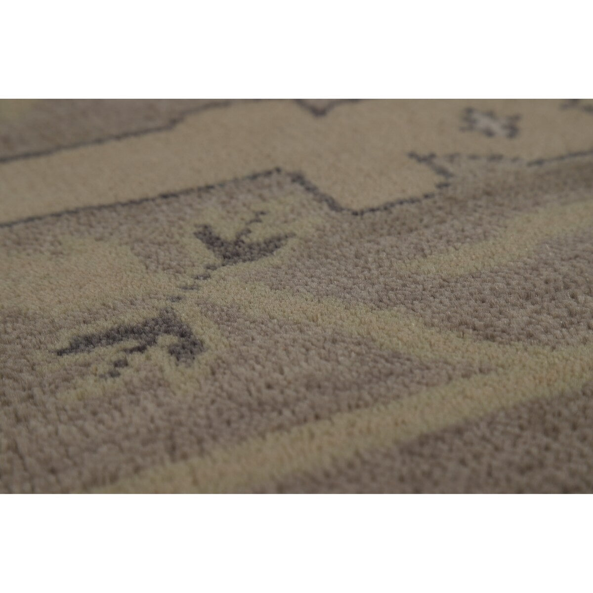 Oushak Indian Large Rug Hand-Knotted Wool Carpet - 10'0"x 13'8"