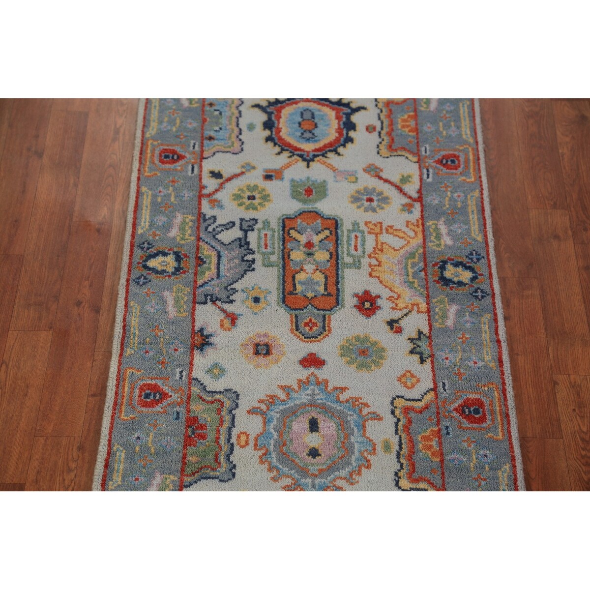 Oushak Indian Runner Rug Handmade Transitional Wool Carpet - 2'6"x 7'10"