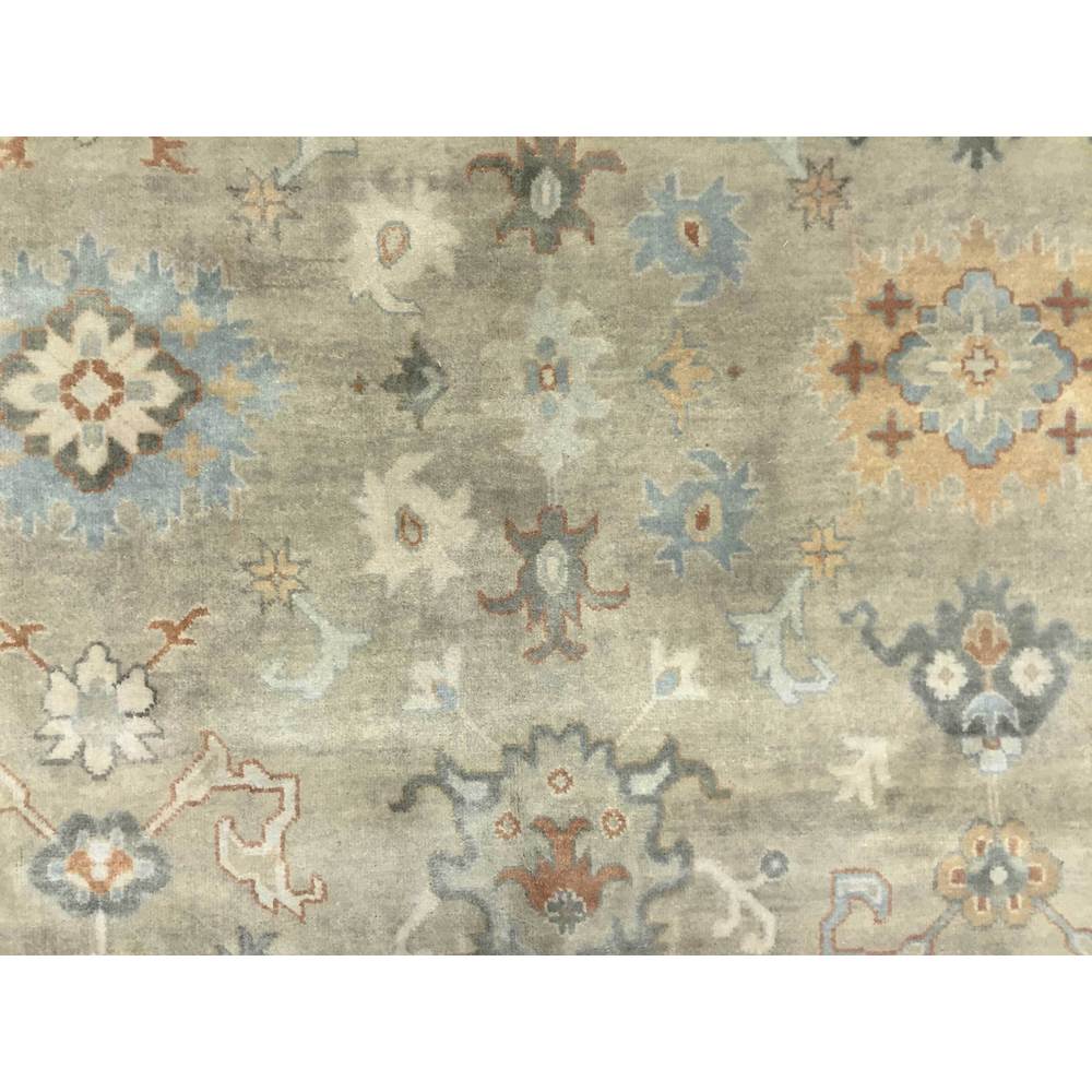 Oushak James Green Hand-knotted Rug (7'9 x 10')