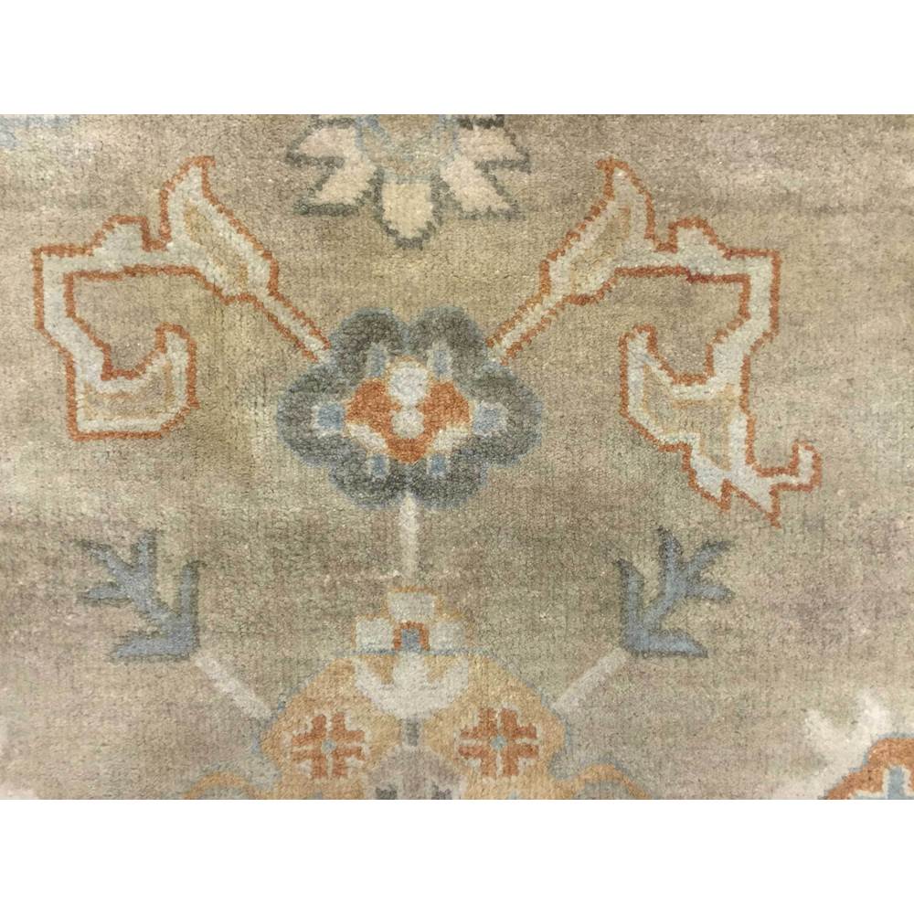 Oushak James Green Hand-knotted Rug (7'9 x 10')