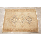 Oushak Oriental Tribal Vintage Hand Knotted Wool Turkish Area Rug - 2'7" x 1'11"