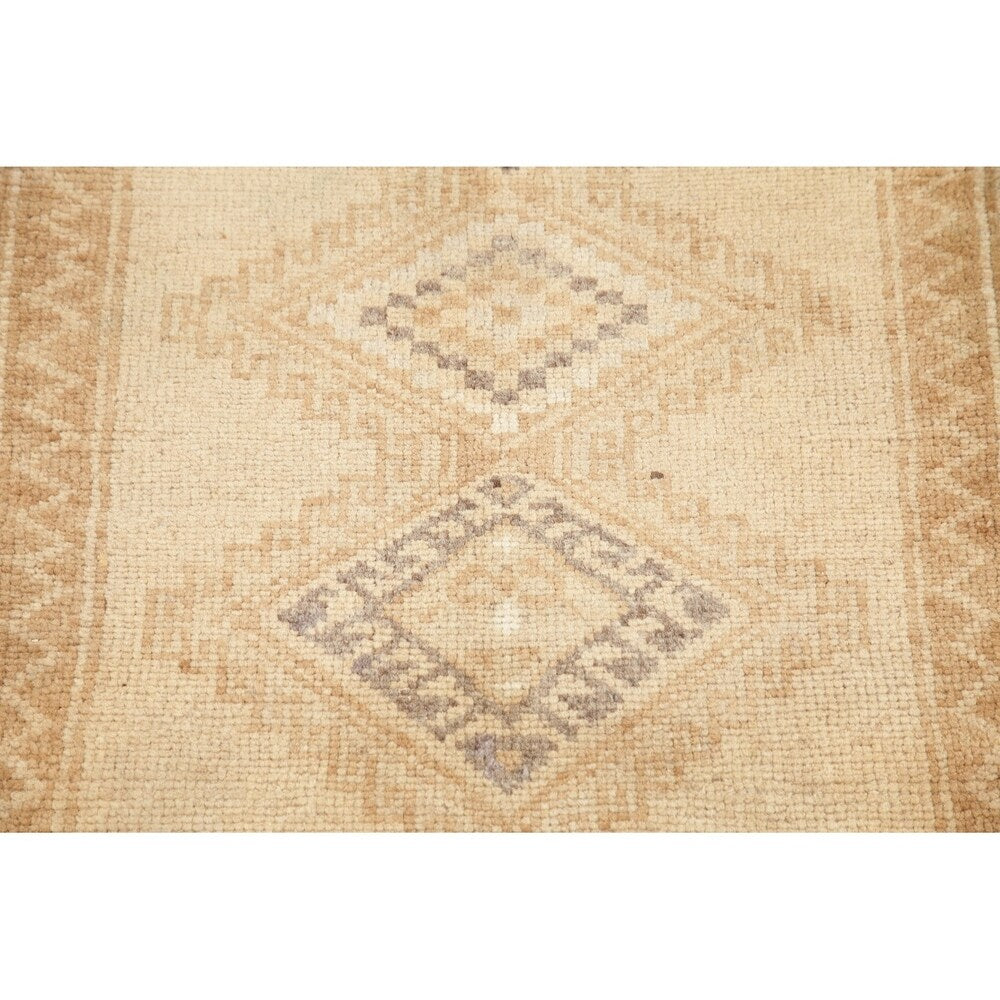 Oushak Oriental Tribal Vintage Hand Knotted Wool Turkish Area Rug - 2'7" x 1'11"