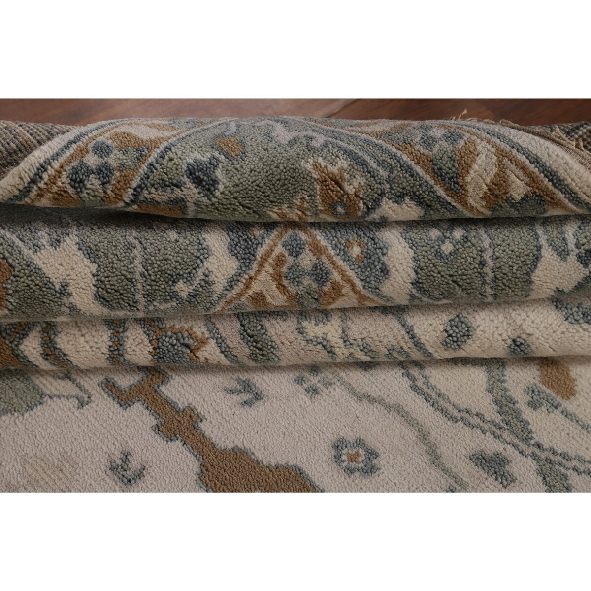 Oushak Square Area Rug Handmade Wool Carpet - 8'2"x 7'9"