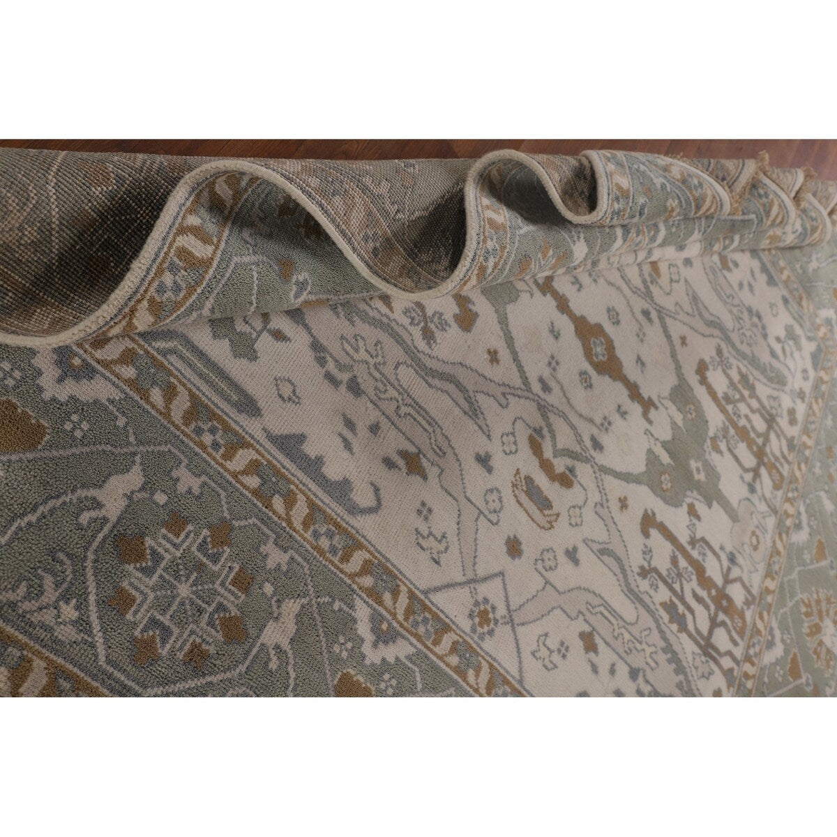 Oushak Square Area Rug Handmade Wool Carpet - 8'2"x 7'9"