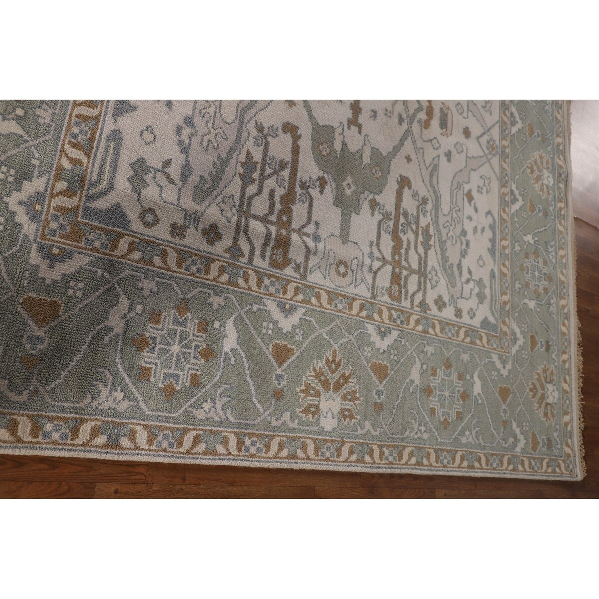 Oushak Square Area Rug Handmade Wool Carpet - 8'2"x 7'9"