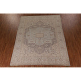 Oushak Turkish Area Rug Hand-Knotted Vegetable Dye Wool Carpet - 8'4" x 10'4"