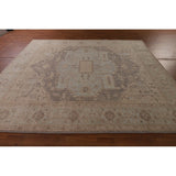 Oushak Turkish Area Rug Hand-Knotted Vegetable Dye Wool Carpet - 8'4" x 10'4"