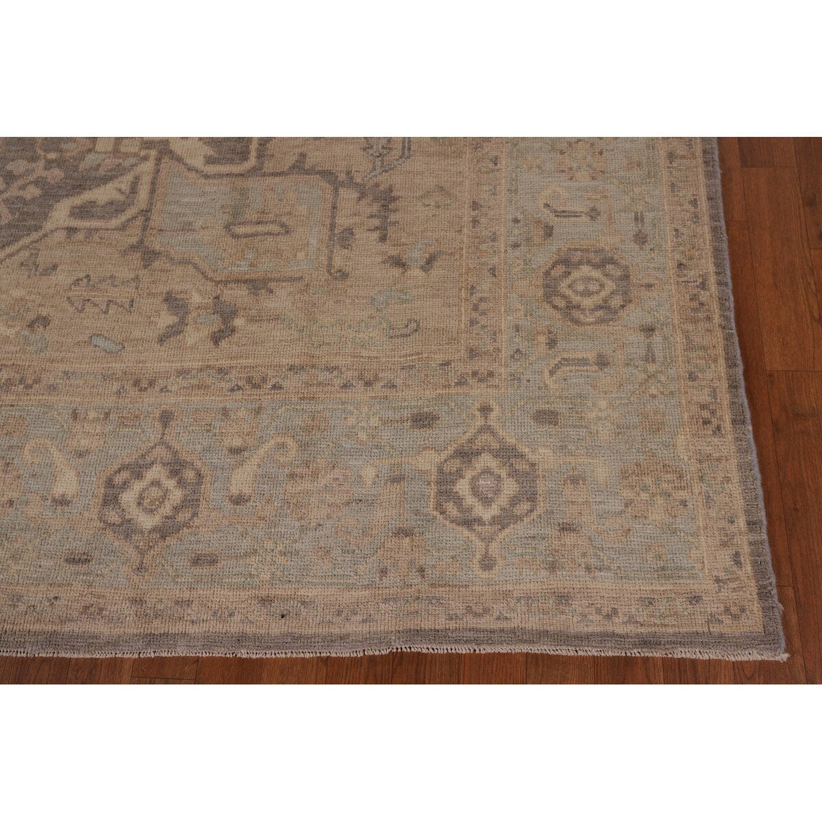 Oushak Turkish Area Rug Hand-Knotted Vegetable Dye Wool Carpet - 8'4" x 10'4"