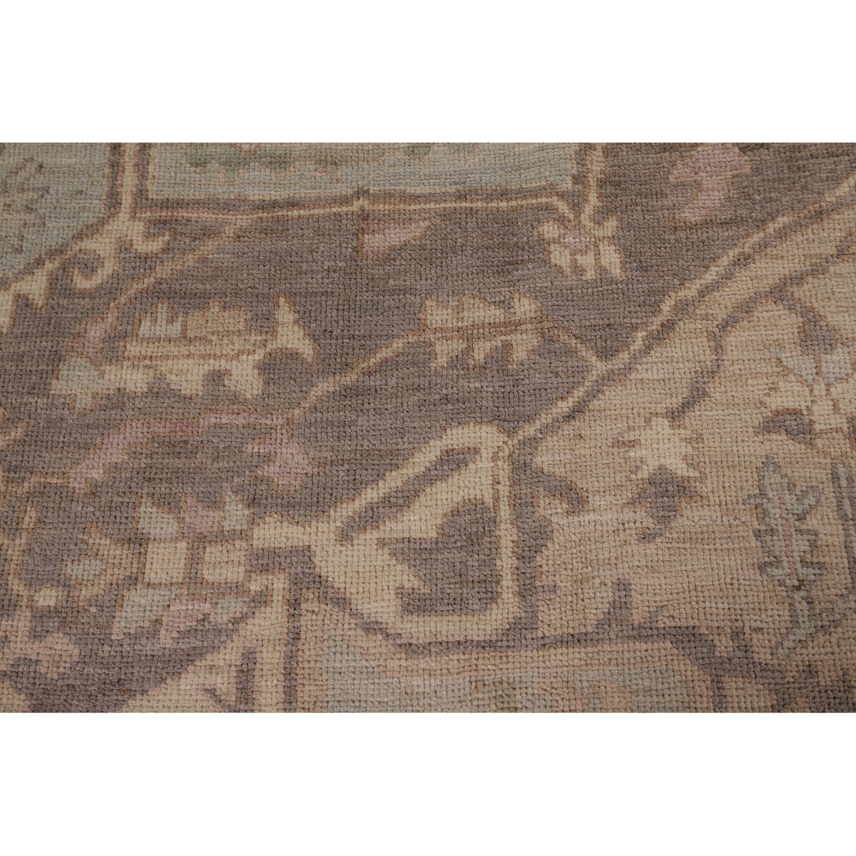 Oushak Turkish Area Rug Hand-Knotted Vegetable Dye Wool Carpet - 8'4" x 10'4"