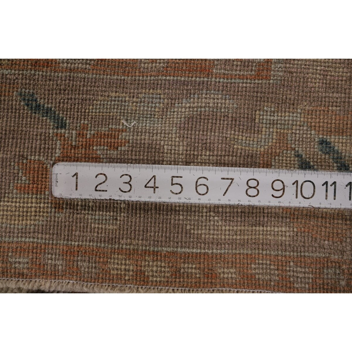 Oushak Turkish Runner Rug Handmade Vegetable Dye Wool Carpet - 3'10" x 12'2"