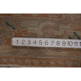 Oushak Turkish Runner Rug Handmade Vegetable Dye Wool Carpet - 3'10" x 12'2"