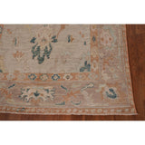 Oushak Turkish Runner Rug Handmade Vegetable Dye Wool Carpet - 3'10" x 12'2"