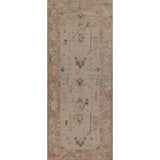 Oushak Turkish Runner Rug Handmade Vegetable Dye Wool Carpet - 3'10" x 12'2"