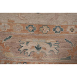 Oushak Turkish Runner Rug Handmade Vegetable Dye Wool Carpet - 3'10" x 12'2"