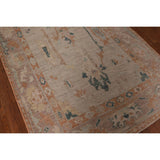 Oushak Turkish Runner Rug Handmade Vegetable Dye Wool Carpet - 3'10" x 12'2"