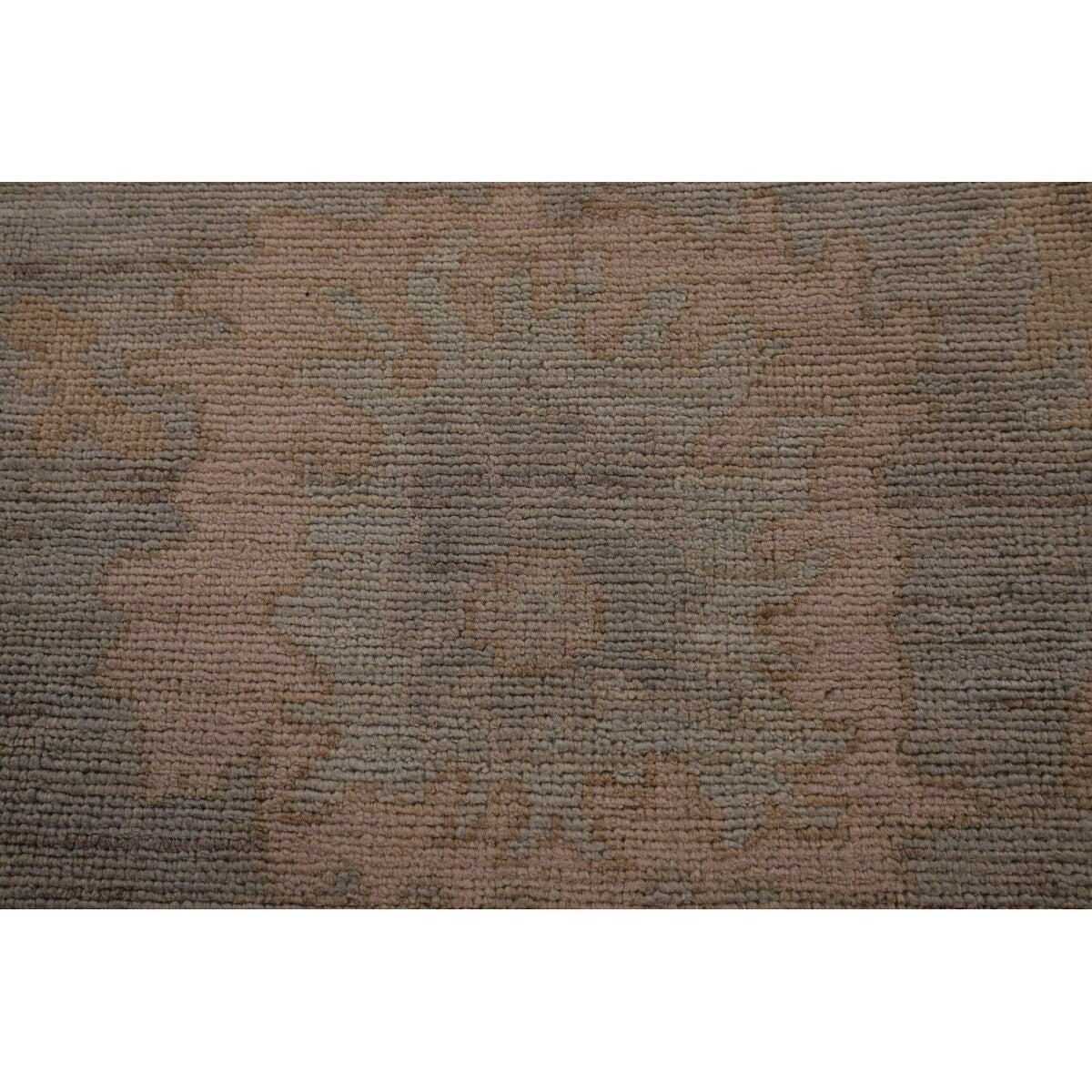 Oushak Vegetable Dye Area Rug Hand-Knotted Wool Carpet - 8'0" x 9'10"