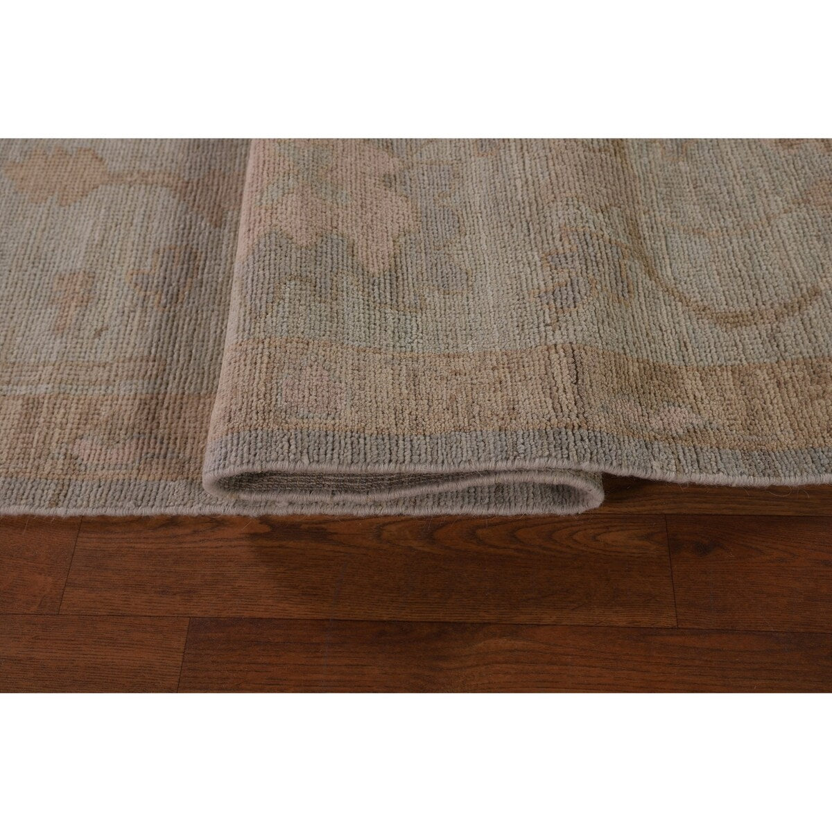 Oushak Vegetable Dye Area Rug Hand-Knotted Wool Carpet - 8'0" x 9'10"