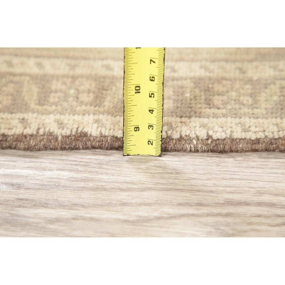 Oushak Vintage Muted Distressed Oriental Hand Knotted Turkish Area Rug - 3'7" x 2'0"