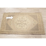 Oushak Vintage Muted Distressed Oriental Hand Knotted Turkish Area Rug - 3'7" x 2'0"