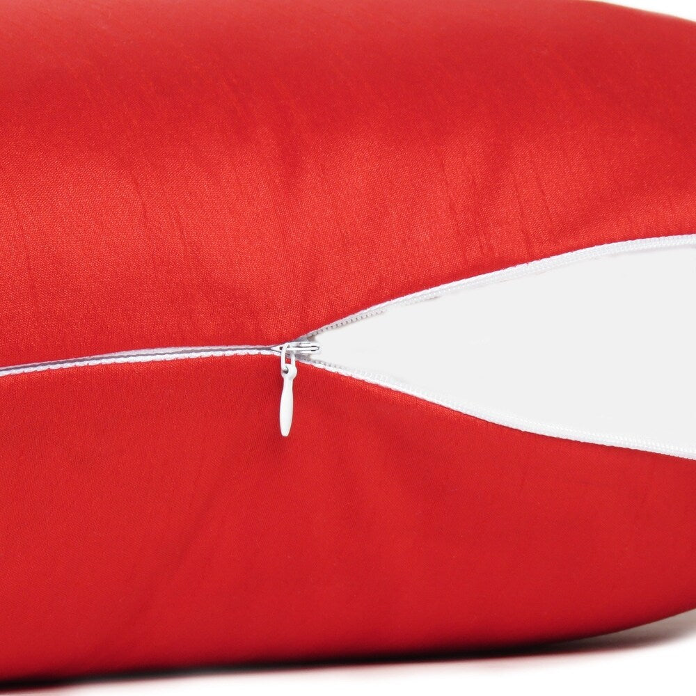 Oussum Handmade Solid Pattern Polydupion Pillowcase Throw Pillows Covers Cushion Cover (18x18 Inch)