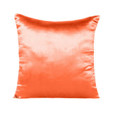 Home Decor Pillow Covers Satin Zippered Pillow Case Cushion Cover Colored Solid Pillowcase Decorative Bedding Soft Cushion Case