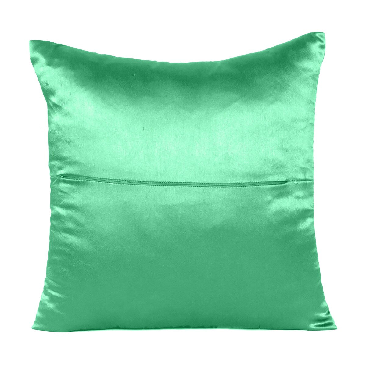 Home Decor Pillow Covers Satin Zippered Pillow Case Cushion Cover Colored Solid Pillowcase Decorative Bedding Soft Cushion Case