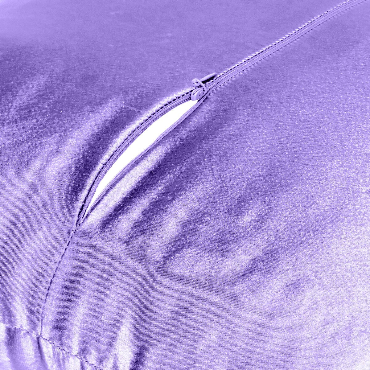 Home Decor Pillow Covers Satin Zippered Pillow Case Cushion Cover Colored Solid Pillowcase Decorative Bedding Soft Cushion Case
