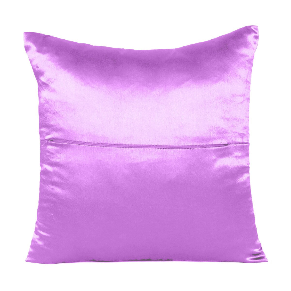 Home Decor Pillow Covers Satin Zippered Pillow Case Cushion Cover Colored Solid Pillowcase Decorative Bedding Soft Cushion Case
