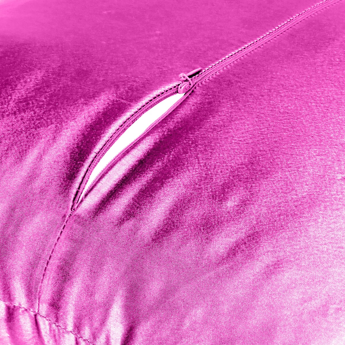 Home Decor Pillow Covers Satin Zippered Pillow Case Cushion Cover Colored Solid Pillowcase Decorative Bedding Soft Cushion Case