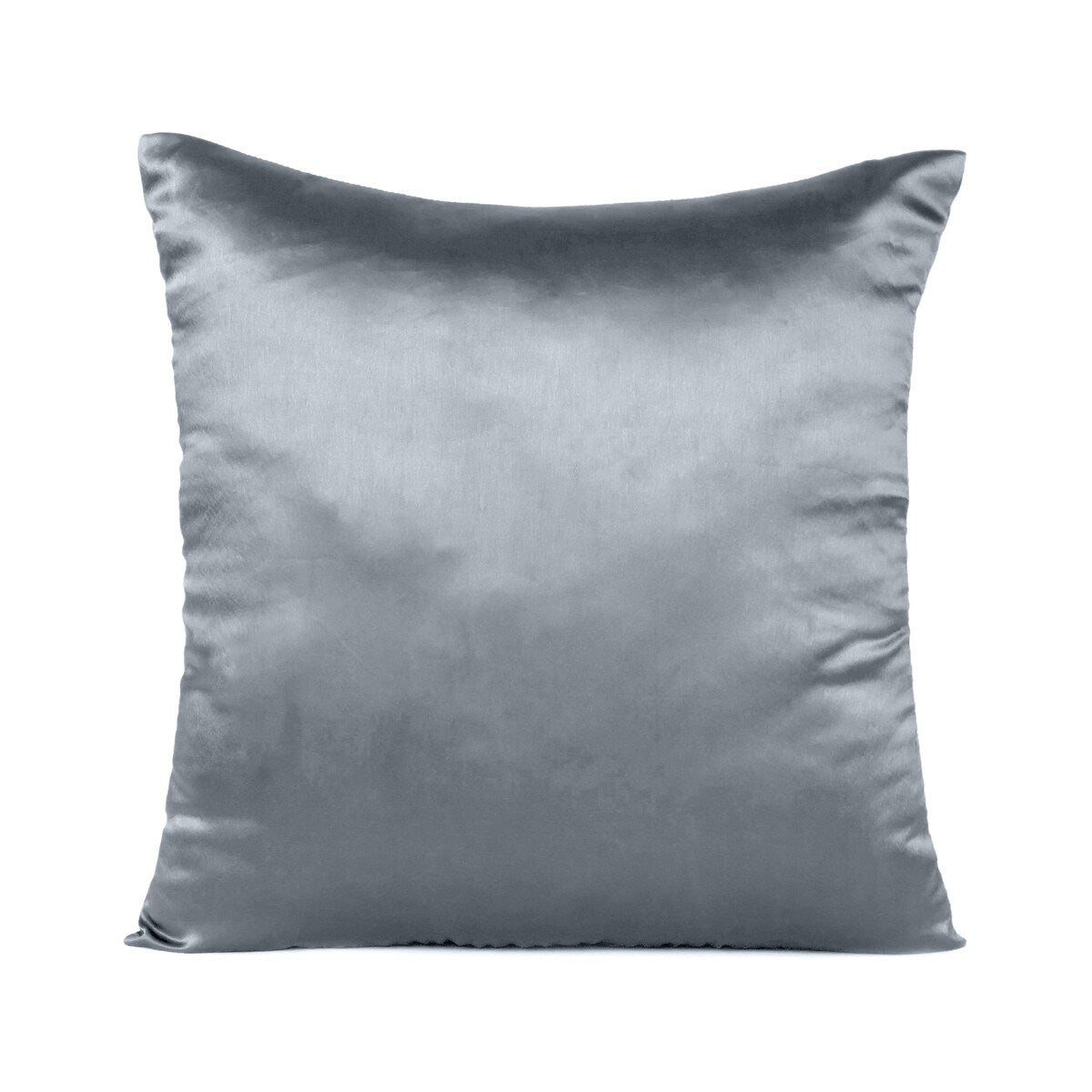 Home Decor Pillow Covers Satin Zippered Pillow Case Cushion Cover Colored Solid Pillowcase Decorative Bedding Soft Cushion Case