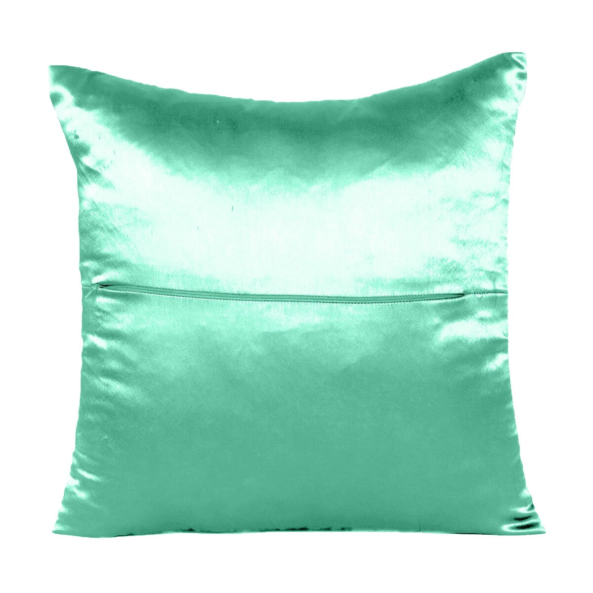 Home Decor Pillow Covers Satin Zippered Pillow Case Cushion Cover Colored Solid Pillowcase Decorative Bedding Soft Cushion Case