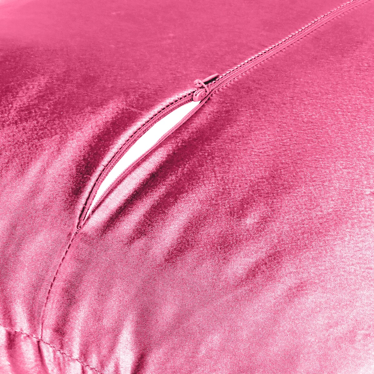 Home Decor Pillow Covers Satin Zippered Pillow Case Cushion Cover Colored Solid Pillowcase Decorative Bedding Soft Cushion Case