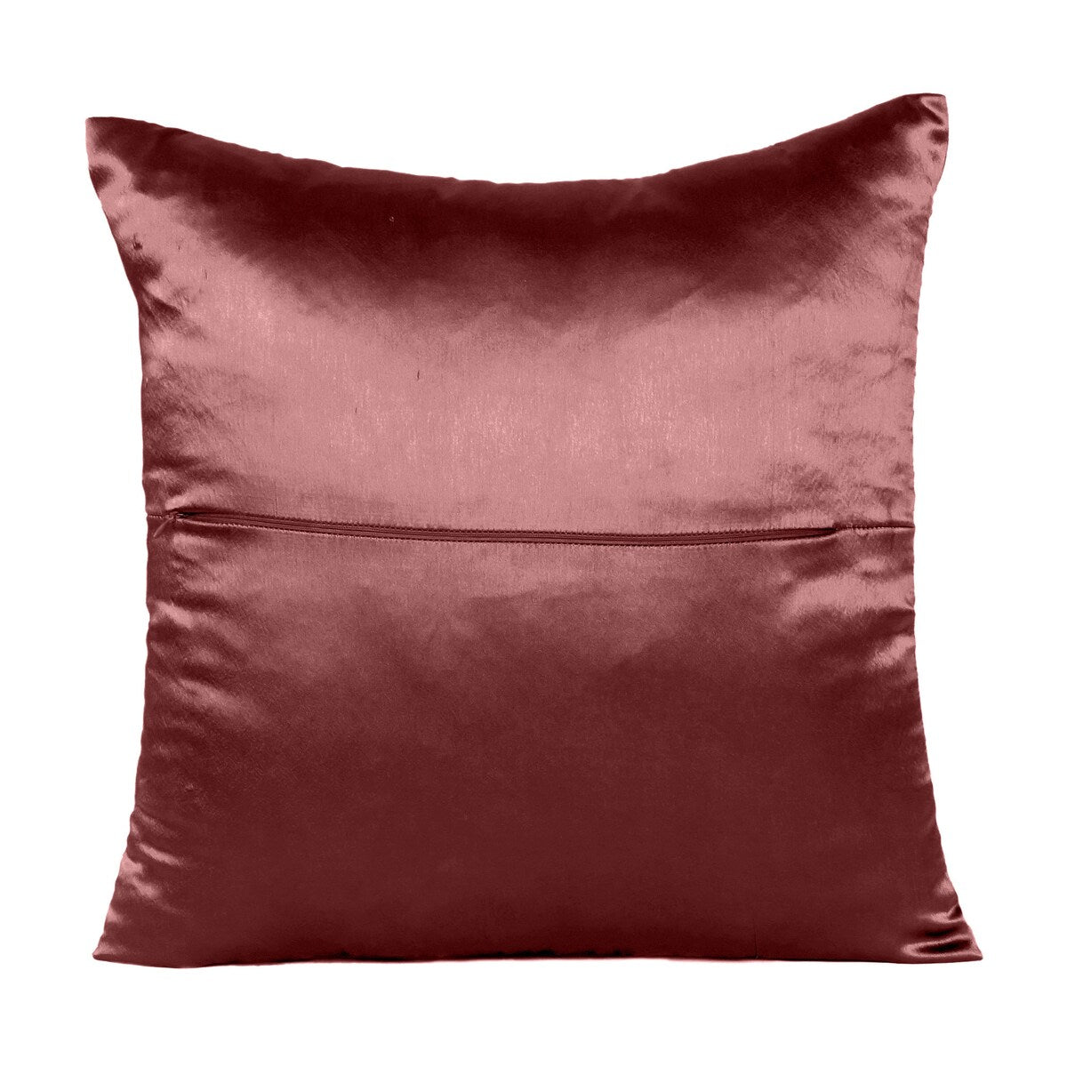 Home Decor Pillow Covers Satin Zippered Pillow Case Cushion Cover Colored Solid Pillowcase Decorative Bedding Soft Cushion Case