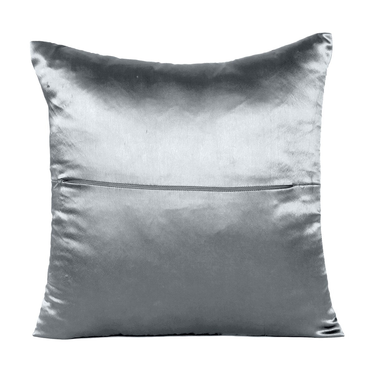Home Decor Pillow Covers Satin Zippered Pillow Case Cushion Cover Colored Solid Pillowcase Decorative Bedding Soft Cushion Case