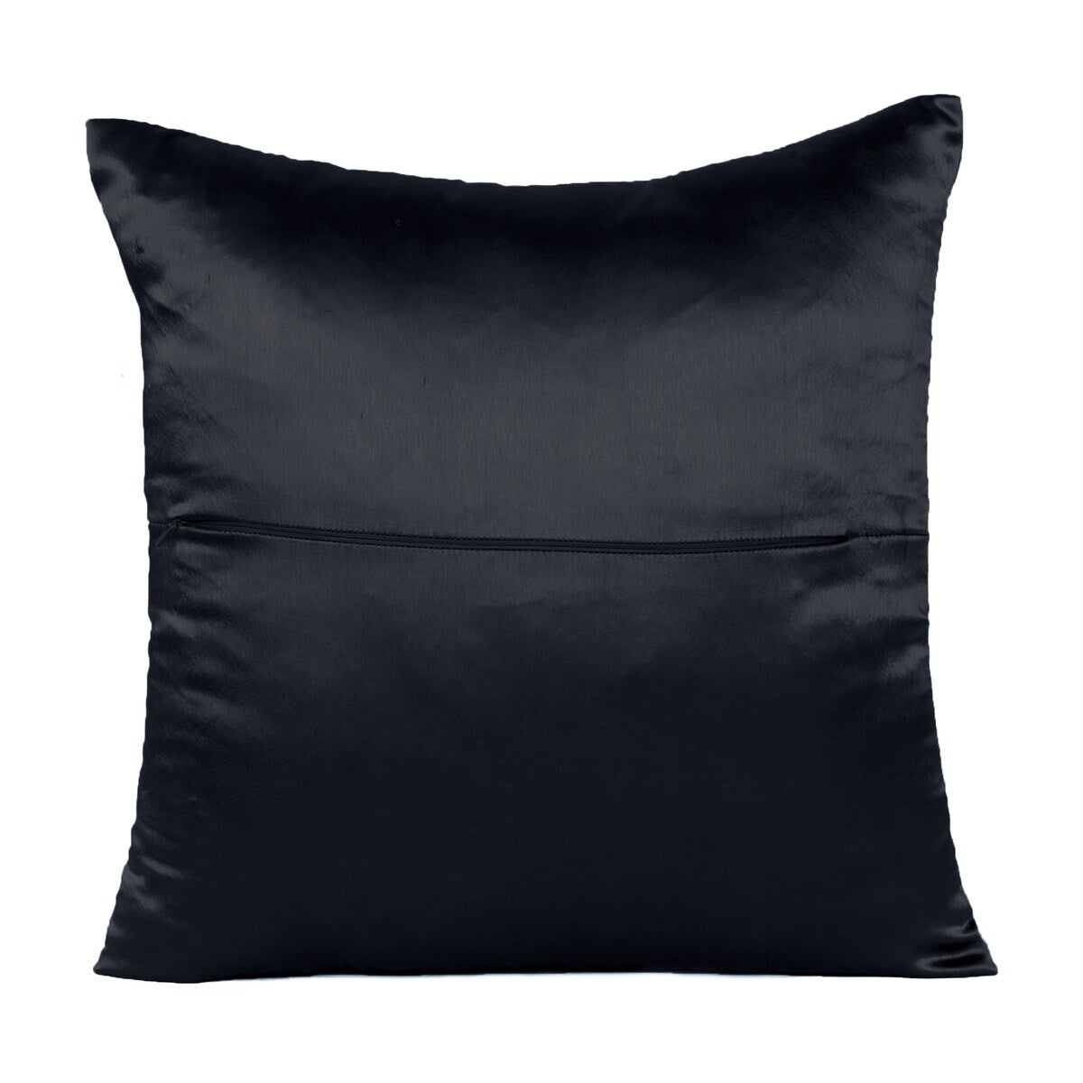 Home Decor Pillow Covers Satin Zippered Pillow Case Cushion Cover Colored Solid Pillowcase Decorative Bedding Soft Cushion Case