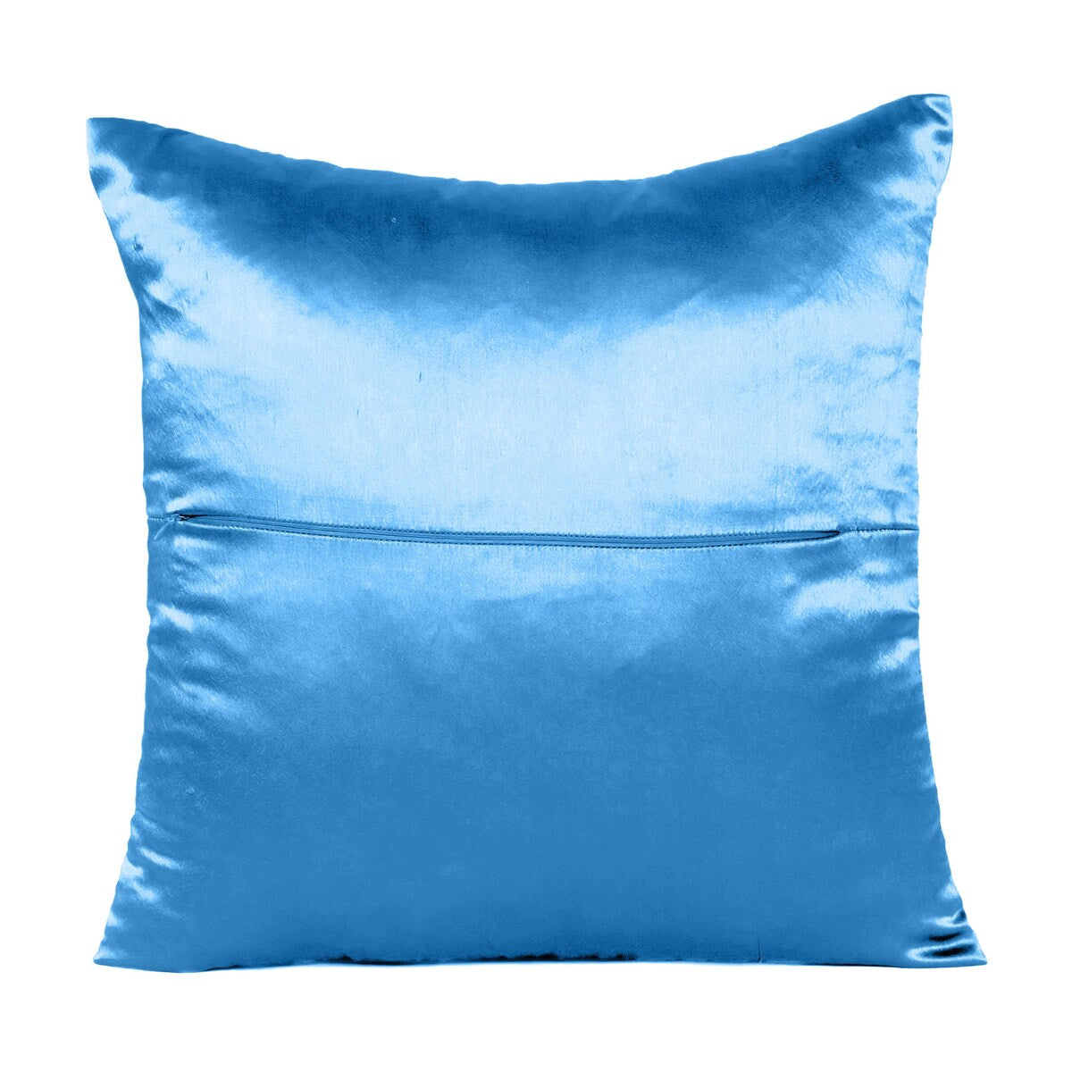 Home Decor Pillow Covers Satin Zippered Pillow Case Cushion Cover Colored Solid Pillowcase Decorative Bedding Soft Cushion Case