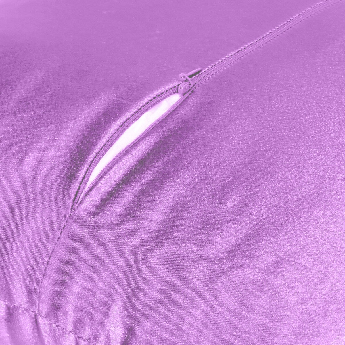 Home Decor Pillow Covers Satin Zippered Pillow Case Cushion Cover Colored Solid Pillowcase Decorative Bedding Soft Cushion Case