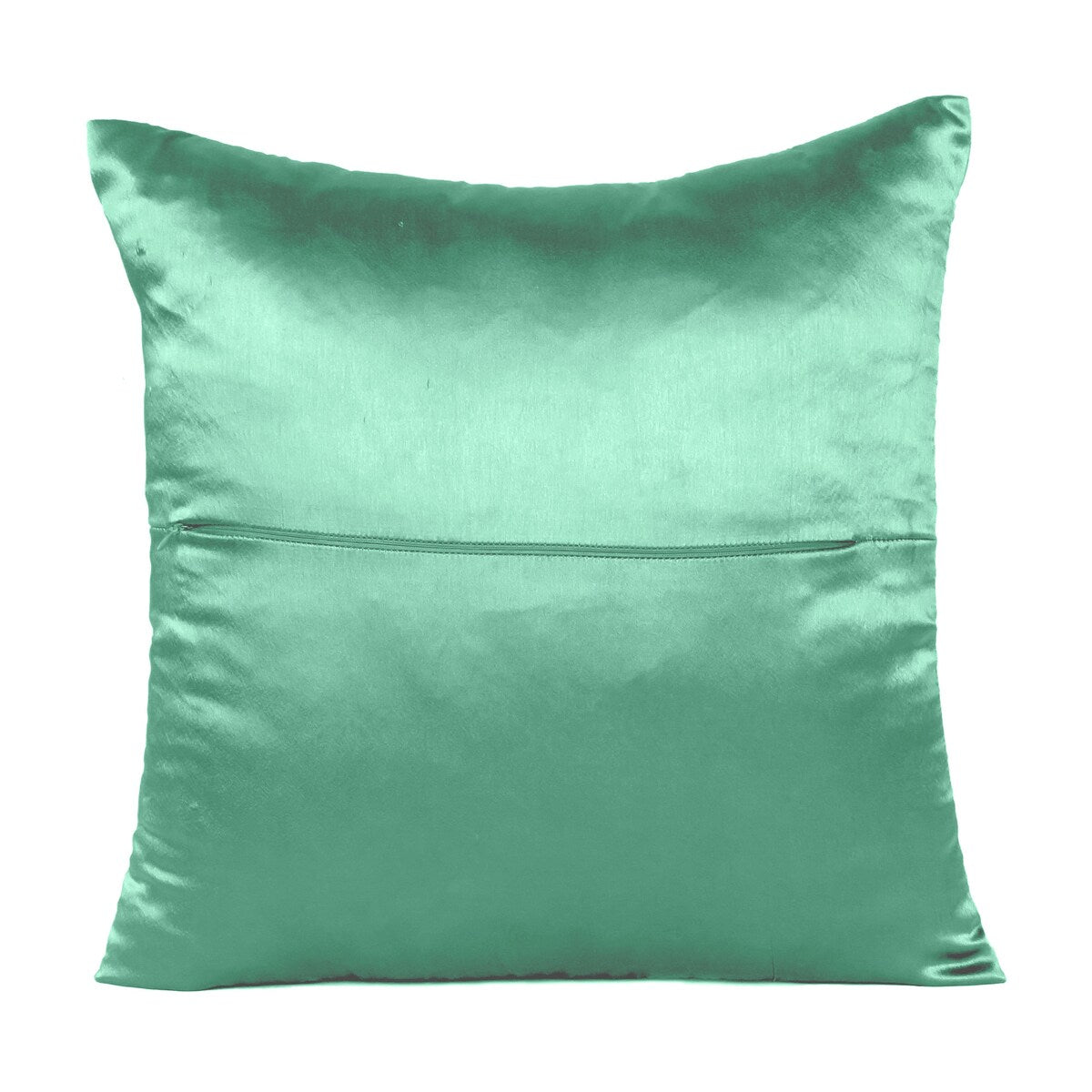 Home Decor Pillow Covers Satin Zippered Pillow Case Cushion Cover Colored Solid Pillowcase Decorative Bedding Soft Cushion Case
