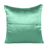 Home Decor Pillow Covers Satin Zippered Pillow Case Cushion Cover Colored Solid Pillowcase Decorative Bedding Soft Cushion Case