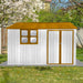 Outdoor 10 x 8 ft. Metal Storage Shed with Window and Vents and Lockable Door