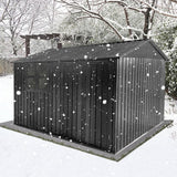 Outdoor 10 x 8 ft. Metal Storage Shed with Window and Vents and Lockable Door