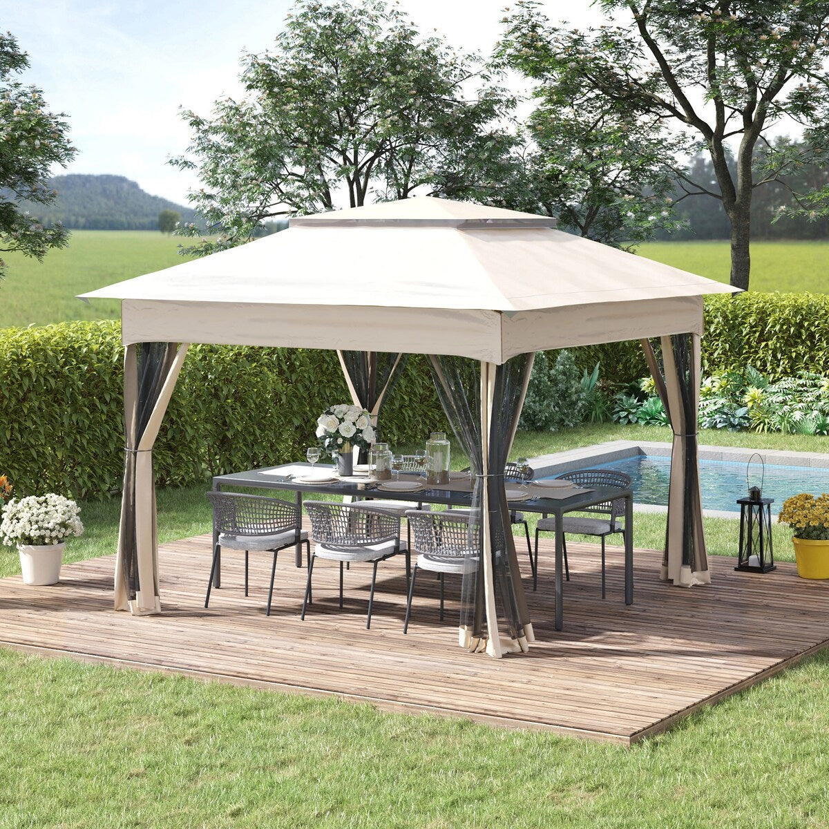 Outdoor 11' x 11' Portable Pop Up Canopy,Instant Event Tent with Carry Bag