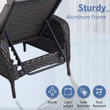 Outdoor 2 Peice Rattan Lounge Chaise